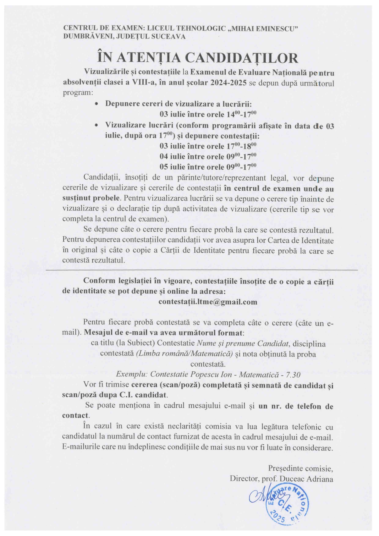 Anunț contestații Ev. Nat page 0001
